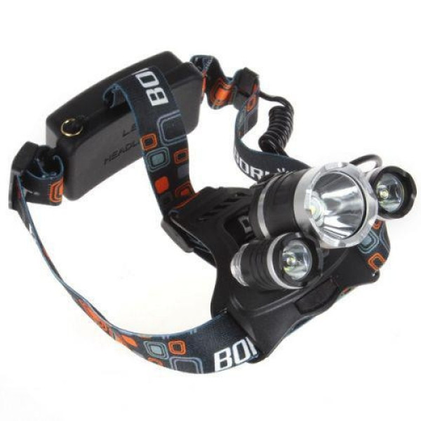 Налобный фонарь 3 Led RJ 3000 T6