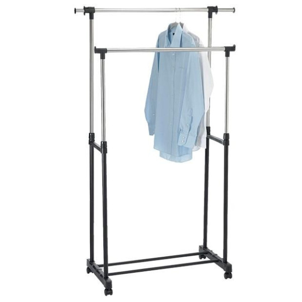 Стойка для одежды подвижная Double Pole Clothers Horse (30 кг)