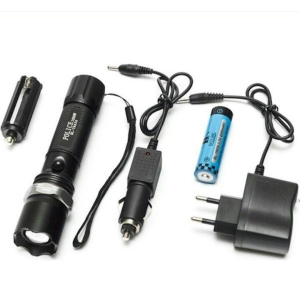 Ручной фонарик XJXQ-Т8626В 158000W с линзой Bailong