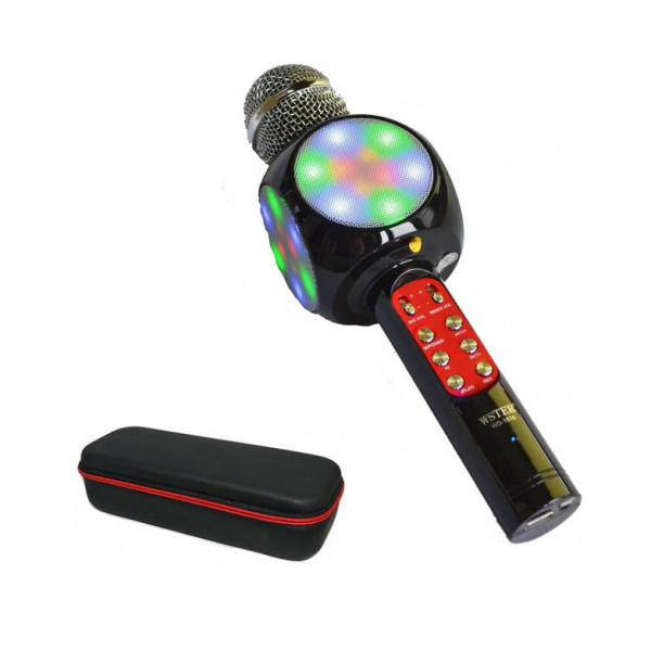 Бездротовий Bluetooth-мікрофон караоке WSTER WS-1816 Чорний