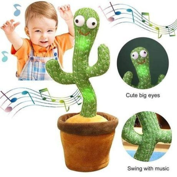 Музична іграшка Танцюючий Певучий Кактус Dancing Cactus TikTok