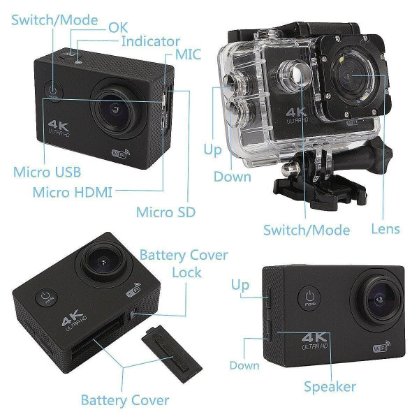Видеоэкшн-камера S2 4K Ultra HD WiFi Sport DV Action Camera