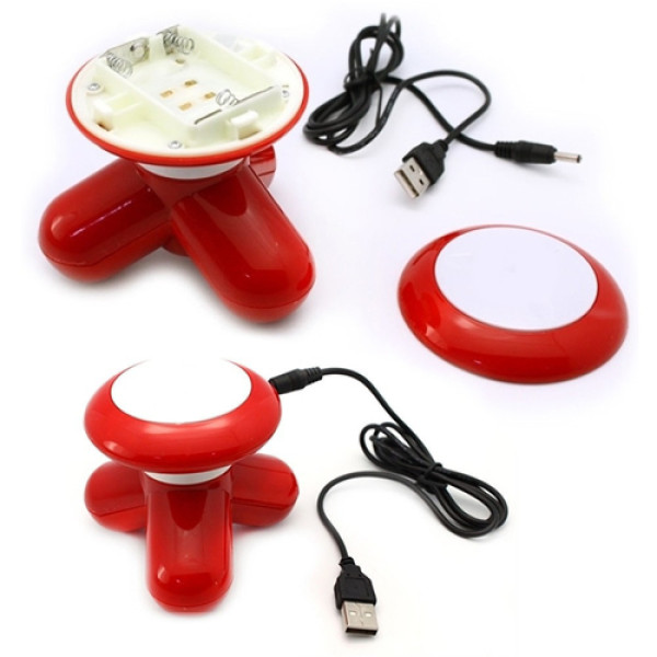 Мультифункциональный ручной мини-массажер вибромассаж Mimo USB, синий