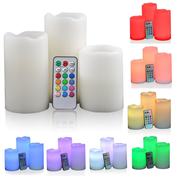 Ночник с 3 свечами Luma Candles Color Changing (30)