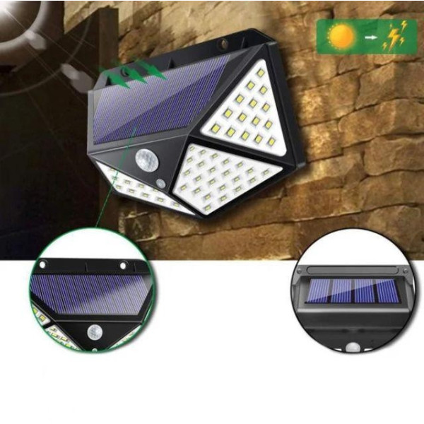 Світлодіодний світильник із датчиком руху на сонячних батареях Solar Interaction Wall Lamp 100 LED