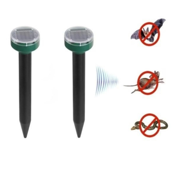 Ультразвуковой отпугиватель кротов, насекомых, грызунов Garden Pro D-1102, на солнечной батарее, влагозащищенн