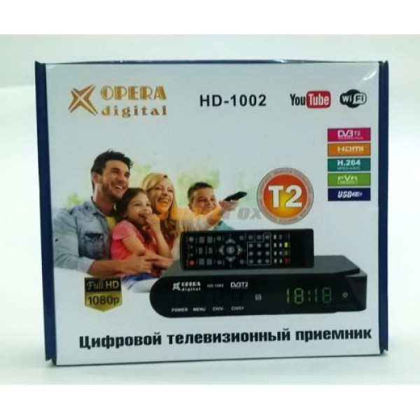 Тюнер Т2 OPERA DIGITAL HD-1002 DVB-T2, ТВ тюнер, цифровое телевидение