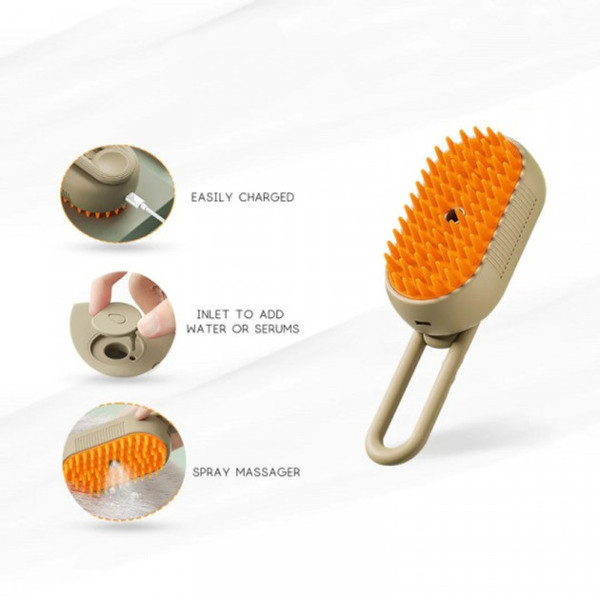 Щетка с паром Steamy Brush для груминга домашних животных