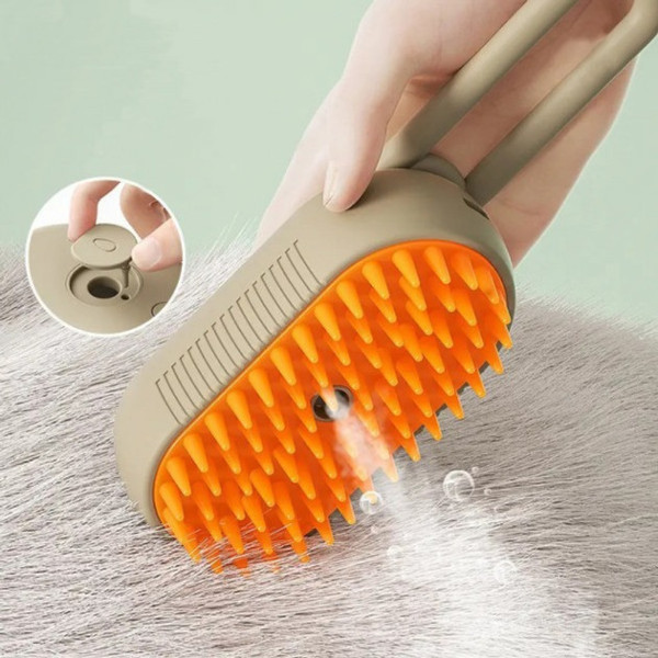 Щетка с паром Steamy Brush для груминга домашних животных