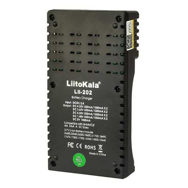Универсальное зарядное для аккумуляторов Lii-202 для 18650, AA, AAA Li-Ion, LiFePO4, Ni-MH/Cd + PowerBank заря