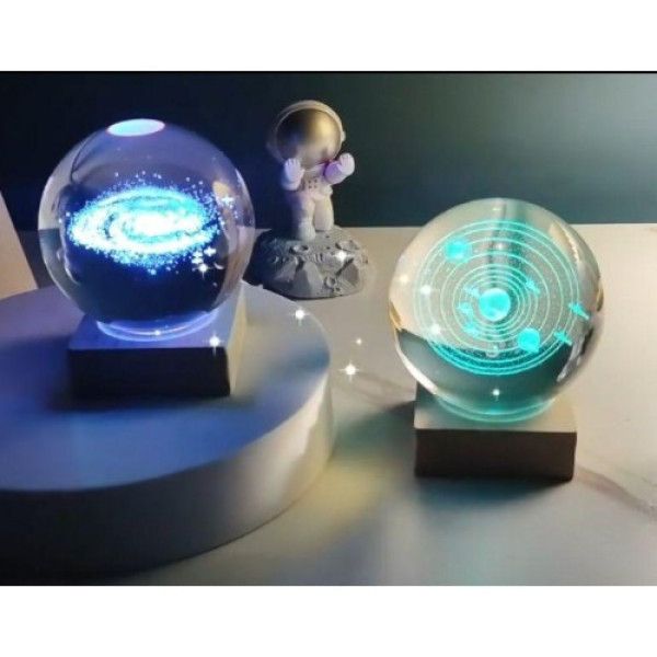 Хрустальный шар с LED подсветкой, ночник с 3D эффектом