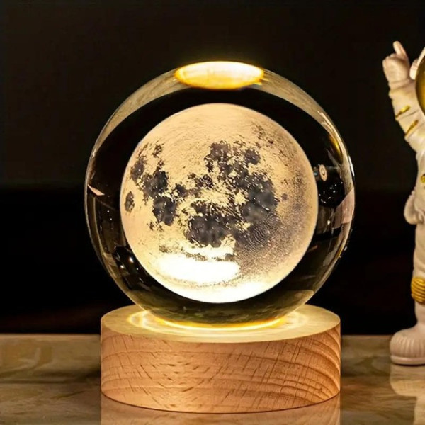 3D ночник "Луна" с LED подсветкой, подходит для декора и ночного освещения в доме