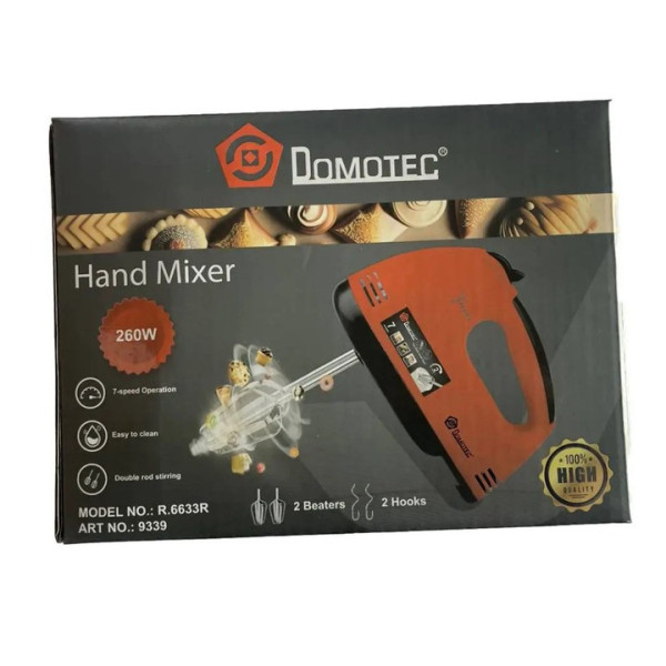 Миксер Domotec R 6633B для взбивания и смешивания продуктов