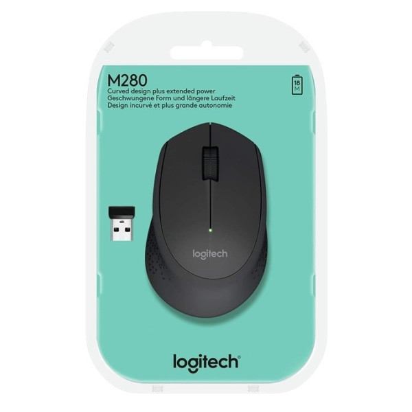 Оптическая мышь Logitech M280 с 3 кнопками и эргономичной формой