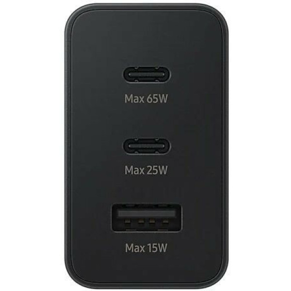 Зарядное устройство 65W Trio 2 Type-C/USB-A с поддержкой быстрой зарядки PD 3.0/SFC/AFC Черное