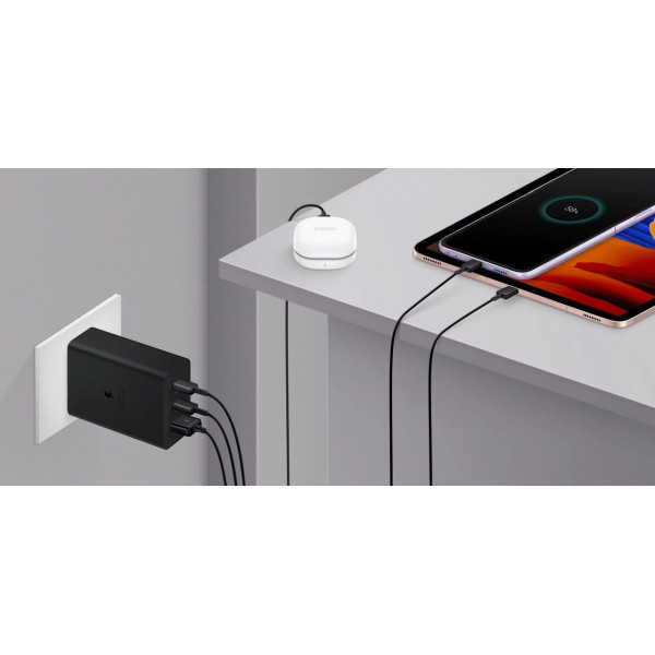 Зарядное устройство 65W Trio 2 Type-C/USB-A с поддержкой быстрой зарядки PD 3.0/SFC/AFC Черное