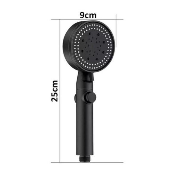 Лійка для душу з тримачем і шлангом Shower set чорна для ванної кімнати, 4 режими