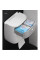 Пластиковый держатель туалетной бумаги с верхней полкой Ecoco Towel Holder AA2-2