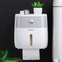 Пластиковый держатель туалетной бумаги с верхней полкой Ecoco Towel Holder AA2-2