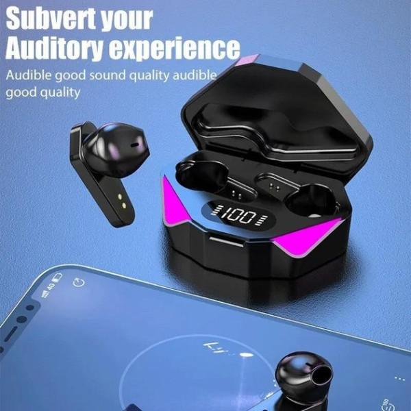 Навушники ігрові Bluetooth TWS вакуумні з кейсом X15