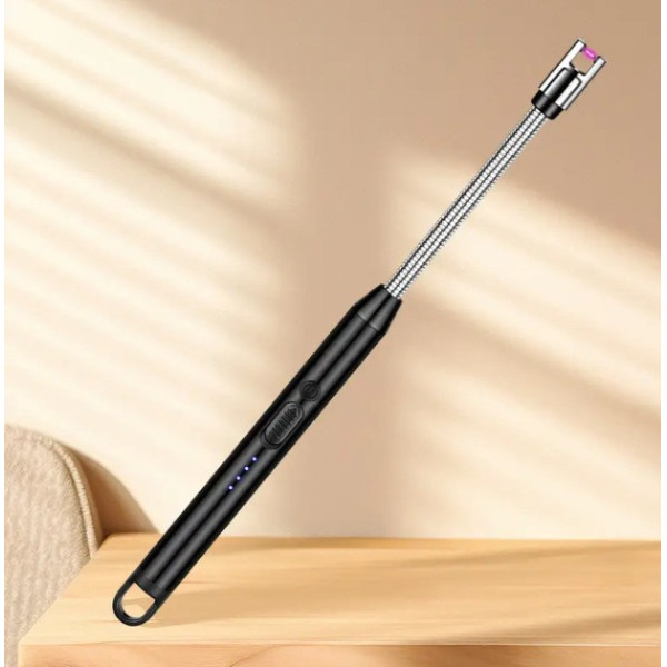 Зажигалка USB электрическая BBQ с аккумулятором черная