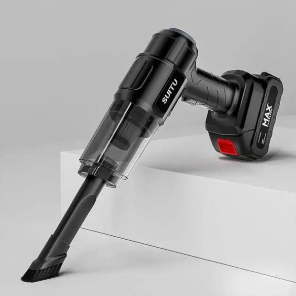 Портативний акумуляторний автомобільний пилосос Vacuum Cleaner 9997 із 6 насадками та HEPA фільтром