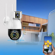 Камера вулична IP з подвійним об'єктивом Dual Camera P12 WI-FI V380PRO датчик руху