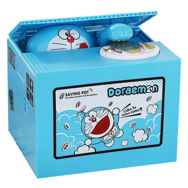 Скарбничка дитяча інтерактивна DORAEMON на батарейках для монет і дрібниць
