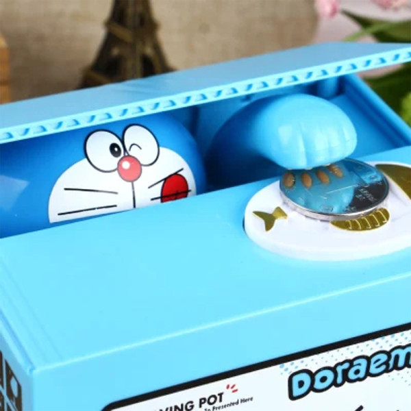 Скарбничка дитяча інтерактивна DORAEMON на батарейках для монет і дрібниць