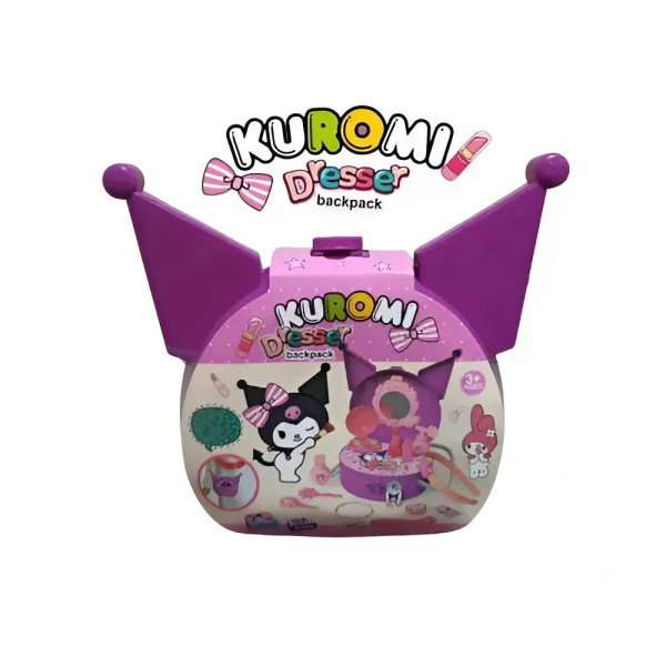 Косметический набор детский 26 предметов Kuromi розовый кейс