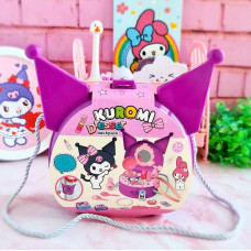 Косметичний набір дитячий 26 предметів Kuromi рожевий кейс