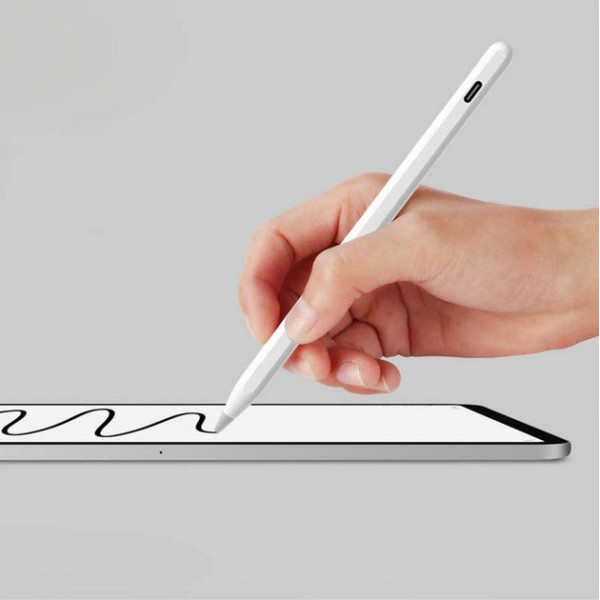 Стилус активный магнитный для IOS с LED дисплеем Белый