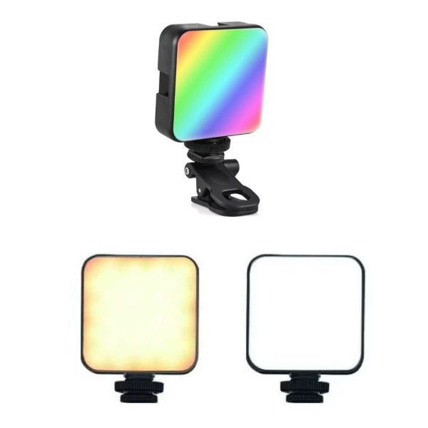 Видеосвет мини LED RGB с аккумулятором и прищепкой AY-83