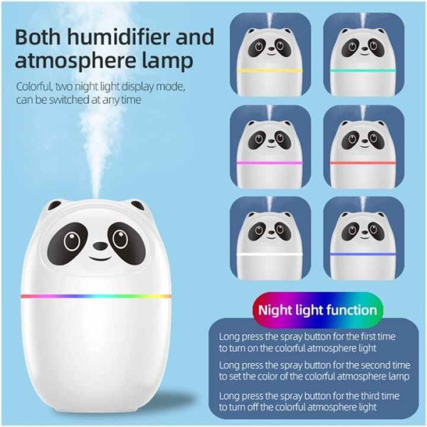 Увлажнитель воздуха детский ультразвуковой с подсветкой Panda Mist XS-168 белый