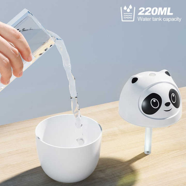 Увлажнитель воздуха детский ультразвуковой с подсветкой Panda Mist XS-168 белый
