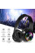 Наушники Bluetooth B39 с RGB подсветкой и встроенным микрофоном, гарнитура черно-белая