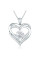 Ожерелье женское серебристое с кулоном в форме сердца Heart из циркония, подарок