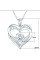 Ожерелье женское серебристое с кулоном в форме сердца Heart из циркония, подарок