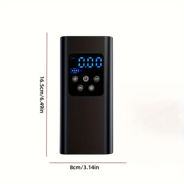 Компрессор портативный автомобильный аккумуляторный с USB и LED дисплеем 6000 мАч
