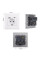 Розетка пластиковая с заземлением и двумя USB портами Coswall White