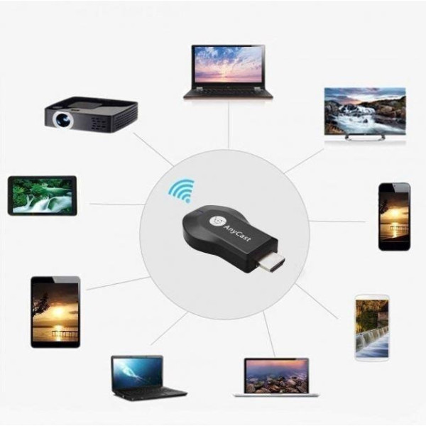 Медиаплеер AnyCast Miracast 4K 1080p 5G с Wi-Fi и двухъядерным процессором M100
