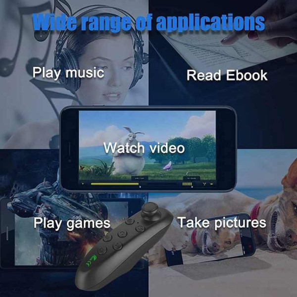 Пульт Bluetooth беспроводной геймпад для VR 3D Android IOS черный