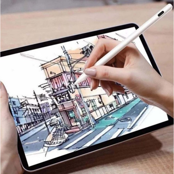 Універсальний активний стилус для телефона та планшета Universal Stylus Pen із зарядкою Type-C, метал, 1.5 мм