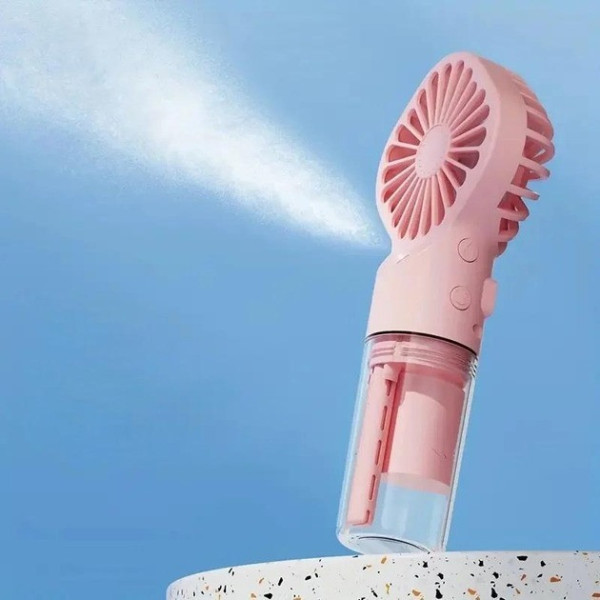 Портативный мини-вентилятор Handy Mini Fan LY-598 с распылителем воды, аккумуляторный, USB, 2 скорости