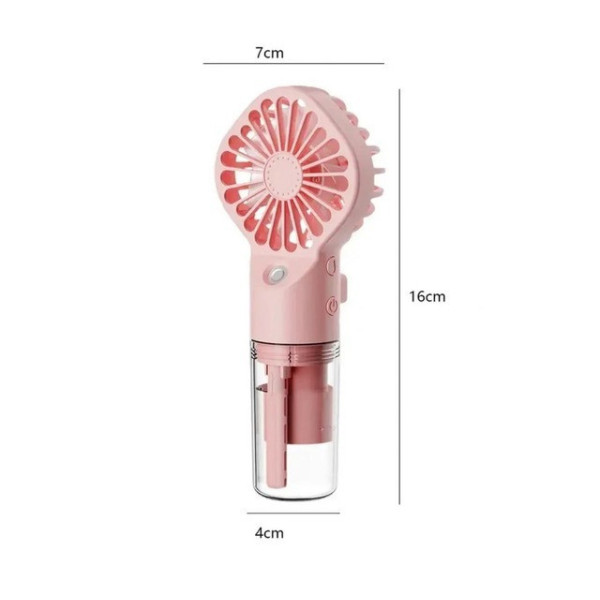 Портативный мини-вентилятор Handy Mini Fan LY-598 с распылителем воды, аккумуляторный, USB, 2 скорости