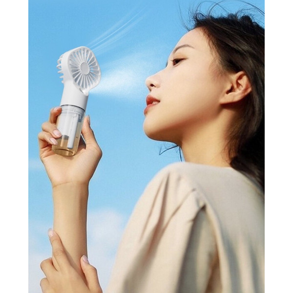 Портативный мини-вентилятор Handy Mini Fan LY-598 с распылителем воды, аккумуляторный, USB, 2 скорости