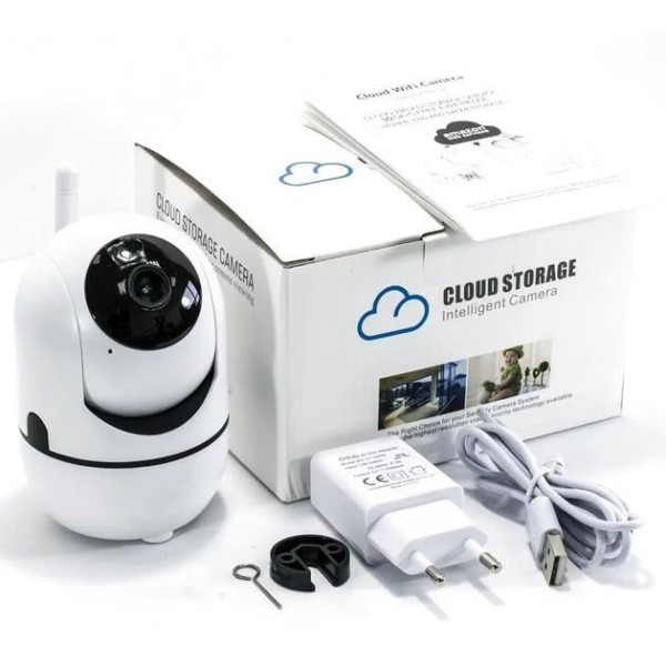 Камера видеонаблюдения CAMERA Wifi QC011 Белая, Беспроводная Поворотная Видеоняня с ИК-подсветкой