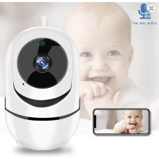 Камера відеоспостереження CAMERA Wifi QC011 Біла, Бездротова Поворотна відеоняня з ІЧ-підсвіткою