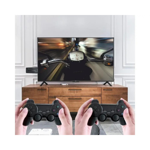 Игровая приставка для телевизора M8 64GB, 4K с двумя беспроводными джойстиками и 10000 играми