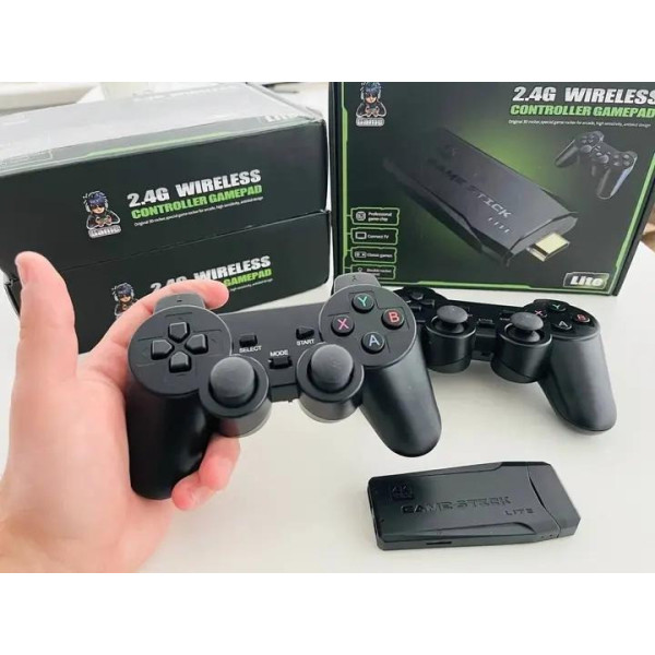 Игровая приставка для телевизора M8 64GB, 4K с двумя беспроводными джойстиками и 10000 играми
